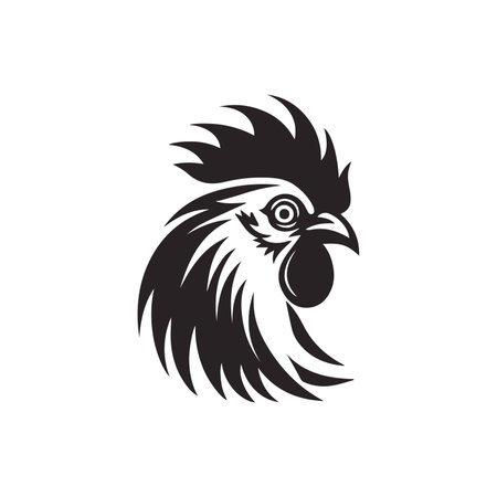 Rooster or cock logo vector iconのイラスト素材