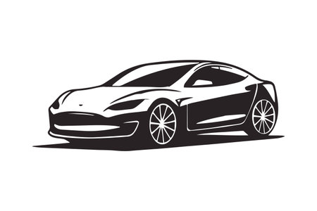 Sports car vector logo icon Motor vehicle dealership logo car silhouette Vector illustrationのイラスト素材
