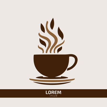 Tea cup or coffee shop logo icon vector designのイラスト素材
