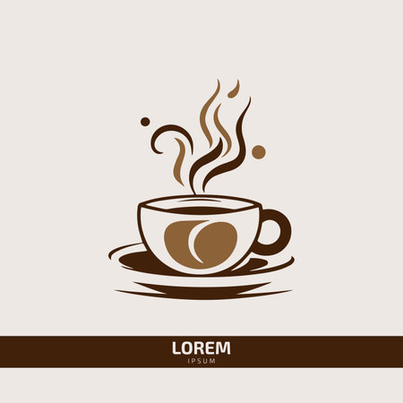 Tea cup or coffee shop logo icon vector templateのイラスト素材