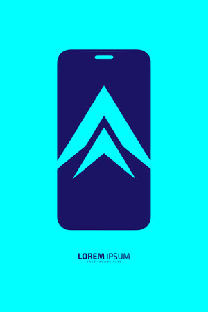 smart phone logo icon phone vector silhouetteのイラスト素材