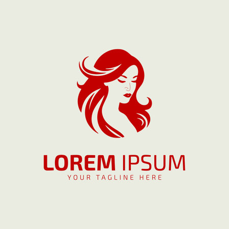 girl logo icon vector template design illustration woman style symbol silhouette woman.のイラスト素材
