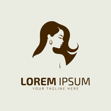 girl logo icon vector template design woman style symbol silhouette woman.のイラスト素材