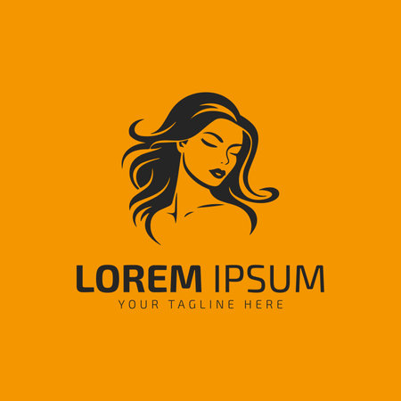 girl logo icon vector illustration template design illustration woman style symbol silhouette woman.のイラスト素材