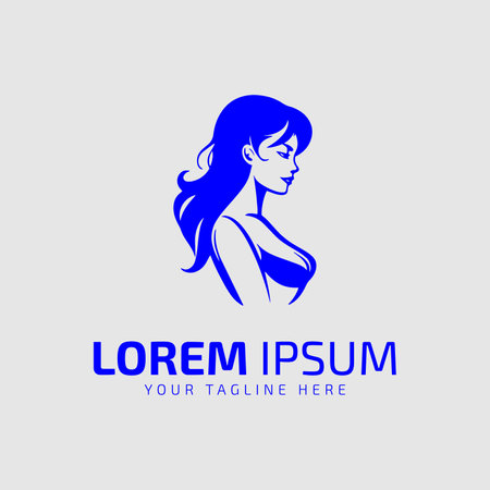 girl logo icon vector illustration template illustration design illustration woman style symbol silhouette woman isolated.のイラスト素材