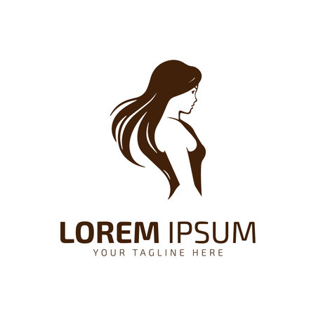 girl logo icon vector illustration template illustration design illustration woman style symbol silhouette woman.のイラスト素材