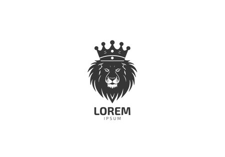 lion king shield logo vector designのイラスト素材