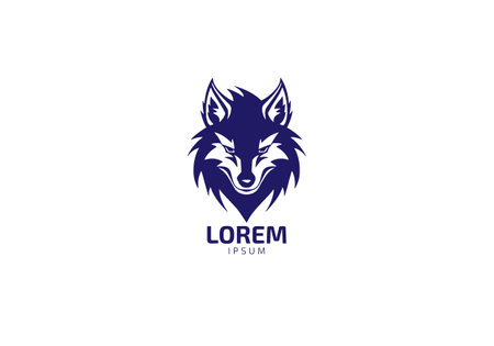 Wolf head logo vector Animal Brand Symbolのイラスト素材