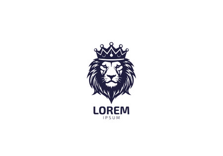 Lion Logo design icon vectorのイラスト素材