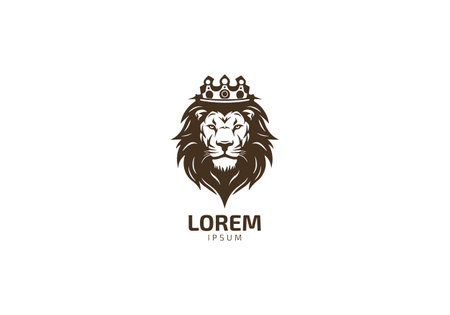 lion king shield logo icon vector designのイラスト素材