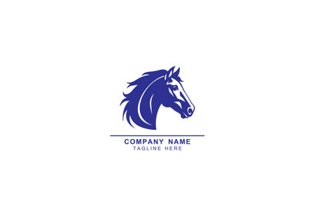 Horse logo template design in Vector illustration iconのイラスト素材