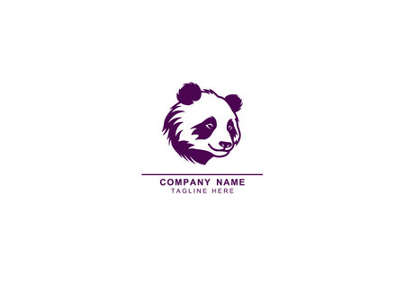 Graphical bear or panda,bear and panda vector elements.Design,tattoo and logoのイラスト素材