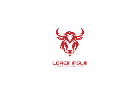 Bull horn logo vector icon and symbols templateのイラスト素材
