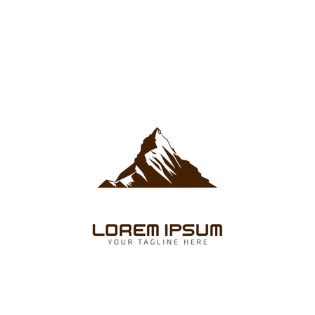 Mountain vector.Mountain silhouette isolated vector illustration. Mountains silhouetteのイラスト素材