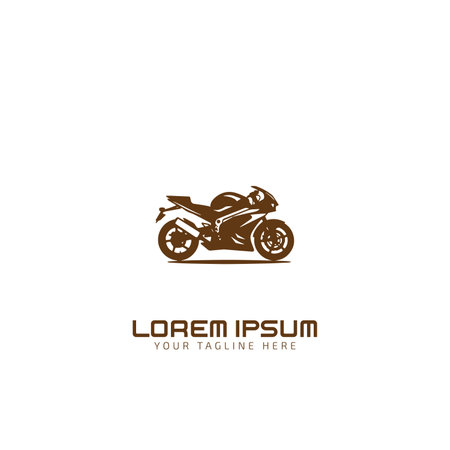 bike silhouette element. motorbike vector illustration for gift card certificate sticker, badge, sign, stamp, logo, label, icon, poster, patch, banner invitationのイラスト素材