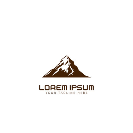 Mountain Silhouette logo, vector, icon Templateのイラスト素材