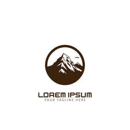 Mountain icon set. Collection of high quality logo for design concepts and web apps. Mountain in trendy flat style. Vector illustration.のイラスト素材