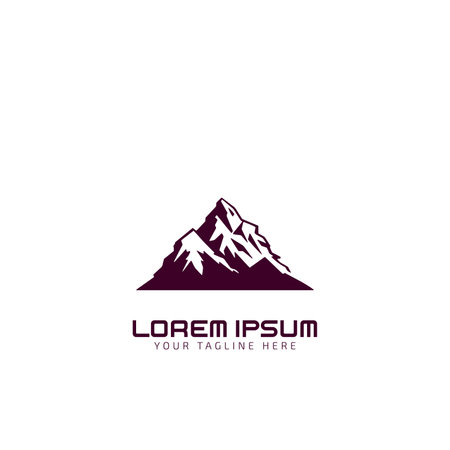 Mountain icon set. Mountain in trendy flat style. Vector illustration on a white backgroundのイラスト素材