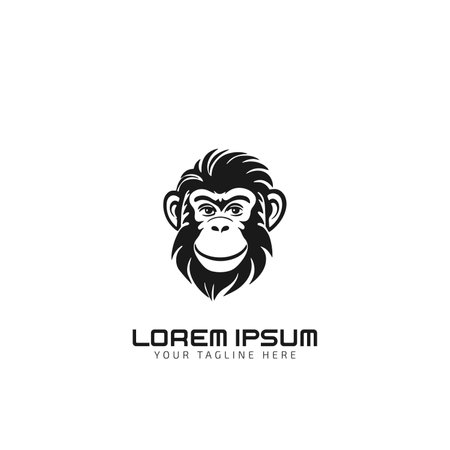 Gorilla or monkey head vector illustration for logo, and icon designのイラスト素材
