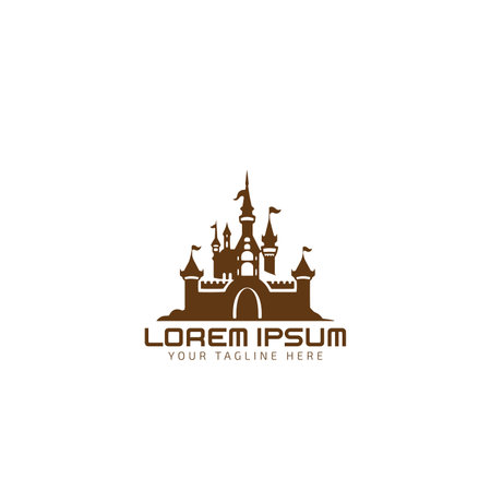 Castle and fort logo icon vector illustration design templateのイラスト素材
