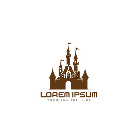 Castle logo icon vector illustration design templateのイラスト素材