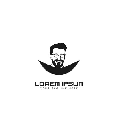 man logo icon vector isolated silhouetteのイラスト素材