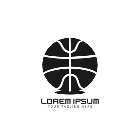 vector illustration of a basketball logo iconのイラスト素材
