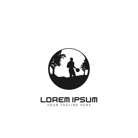 Basketball player with ball, isolated vector silhouette. Basketball logo.のイラスト素材