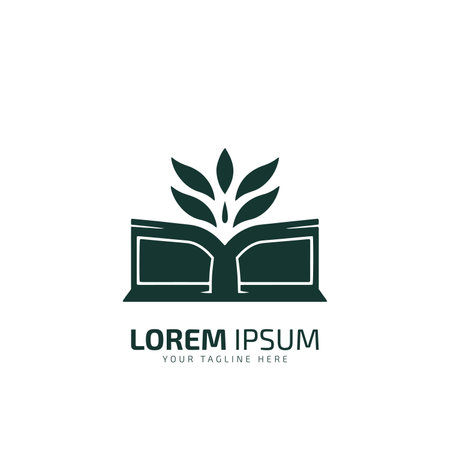 Abstract flower book logo icon vector design. Template premium symbol.のイラスト素材
