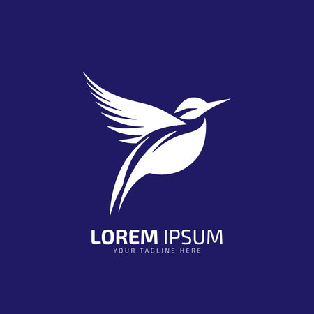 Bird vector logo icon silhouette templateのイラスト素材