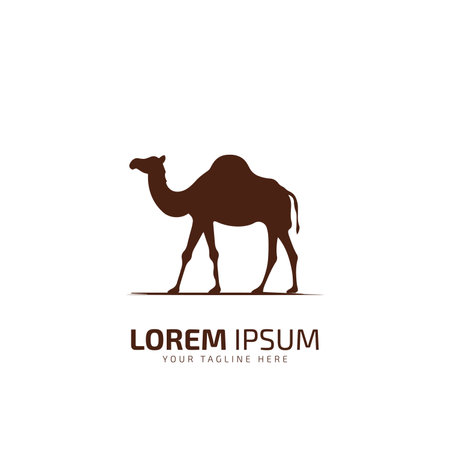 Camel vector illustration design, silhouette camel isolated on white backgroundのイラスト素材