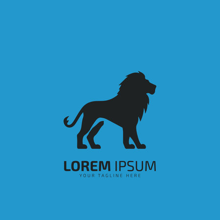 Lion Logo Template design icon vector illustrationのイラスト素材