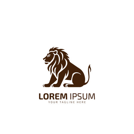 Lion logo vector. Lion icon logo template designのイラスト素材