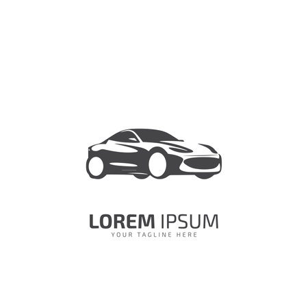 Car Logo Vector Illustration icon design on white background.のイラスト素材