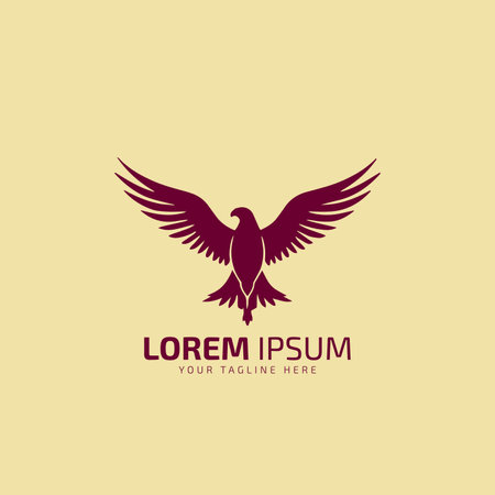 Eagle flying Logo Vector bird design template silhouetteのイラスト素材