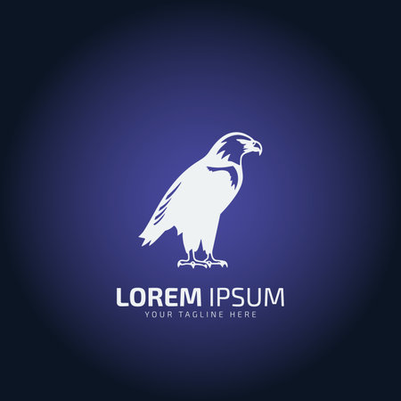 logo of eagle or hawk vector bird design. Eagle and hawk iconのイラスト素材