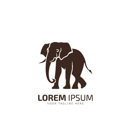 elephant logo icon designs vector silhouetteのイラスト素材
