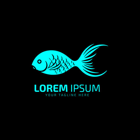 Fresh fish water logo icon vectorのイラスト素材