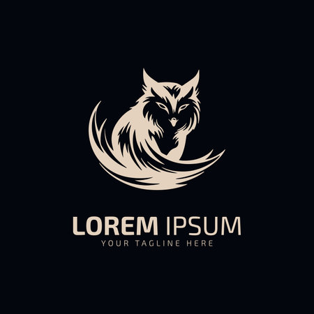 owl or fox logo icon vector illustration design templateのイラスト素材