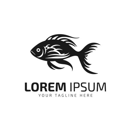 fish logo icon vector design illustrationのイラスト素材