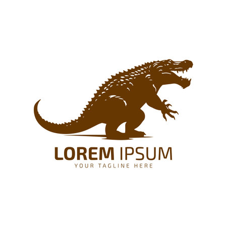 Vector of crocodile design on green background. Wild Animals. Reptile. Easy editable layered vector illustrationのイラスト素材