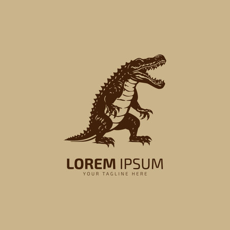 crocodile with mouth open Crocodile icon silhouette vector illustration designのイラスト素材