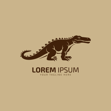 Crocodile or alligator logo. Abstract crocodile on skin background.のイラスト素材