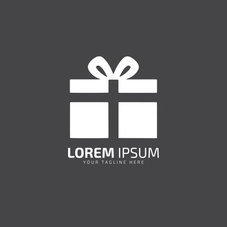 gift box, icon vector Illustration logoのイラスト素材