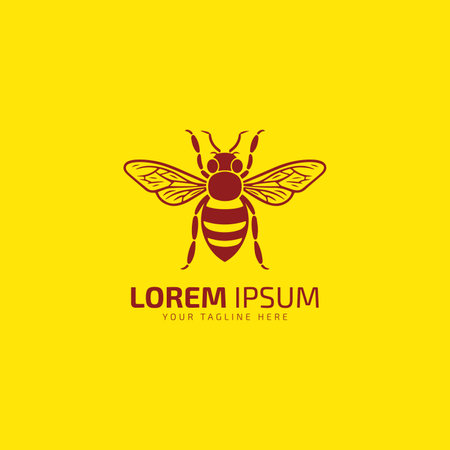 honey bee logo icon vector designのイラスト素材