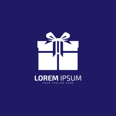 gift box concept logo icon vector design template silhouetteのイラスト素材