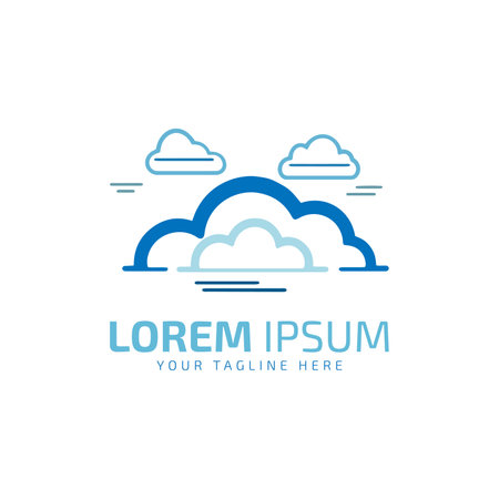 Logo of clouds, Cloud icon, cloud shape. vector of cloudsのイラスト素材