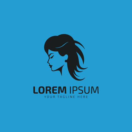 Girl silhouette logo icon vector illustration designのイラスト素材