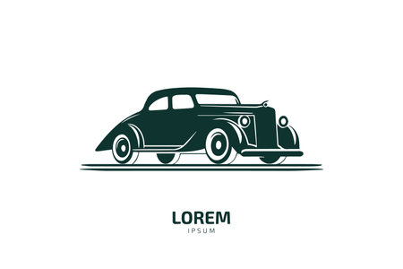 Car icon. Black automobile silhouette. Car symbol. Vector isolatedのイラスト素材
