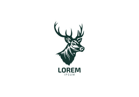 Deer head creative design logo vector iconのイラスト素材